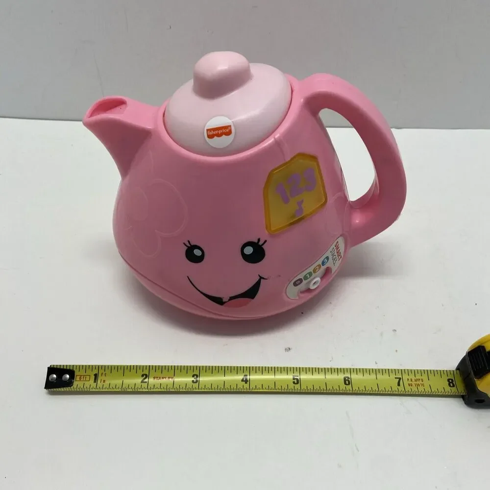Fisher Price Talking Laugh & Learn Pink Teapot Smart Stages Tested Works